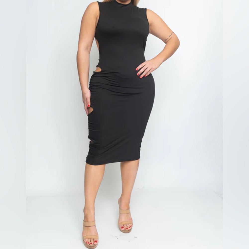 ✨NEW✨Dark Night Open Back Dress Plus Size 1X